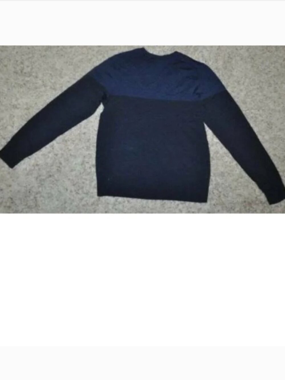 Apt 9 Sweater $56 Mens XL Blue 2 Tone Wool Blend Merino Crew Long Sleeves